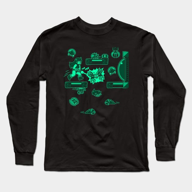 Retroid Long Sleeve T-Shirt by Pixeleyebat